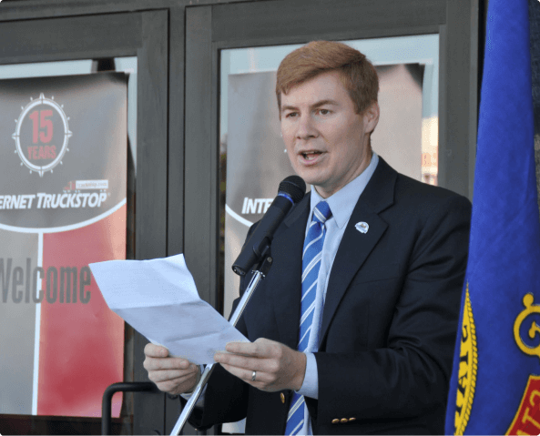 Scott Moscrip giving speech